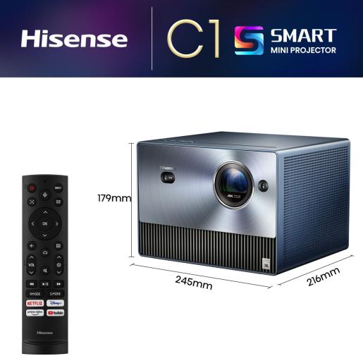 Hisense C1 100 INCH Mini Projector 4K UHD Laser Trichroma