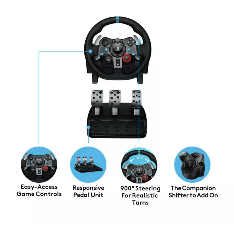 Logitech G29 Driving Force Racing Wheel (PS3,PS4, PS5 & PC)