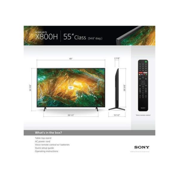 Sony 49X8000H 49-Inch 4K Ultra HD HDR Smart Android LED TV – Netflix, YouTube, Google Assistant - Image 4